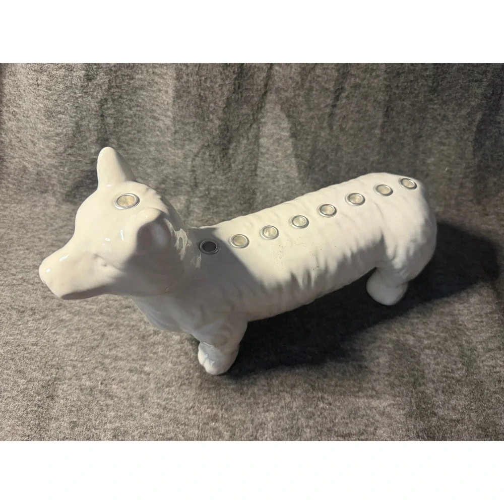 Target Ceramic Corgi Dog Menorah White Hanukkah Candle Holder DPCI 234-33-5887